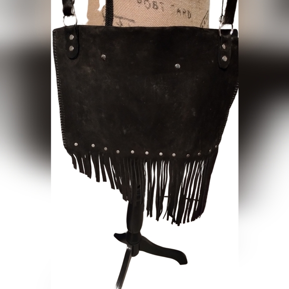 Vintage Handmade Leather Suede Purse - Picture 3 of 8